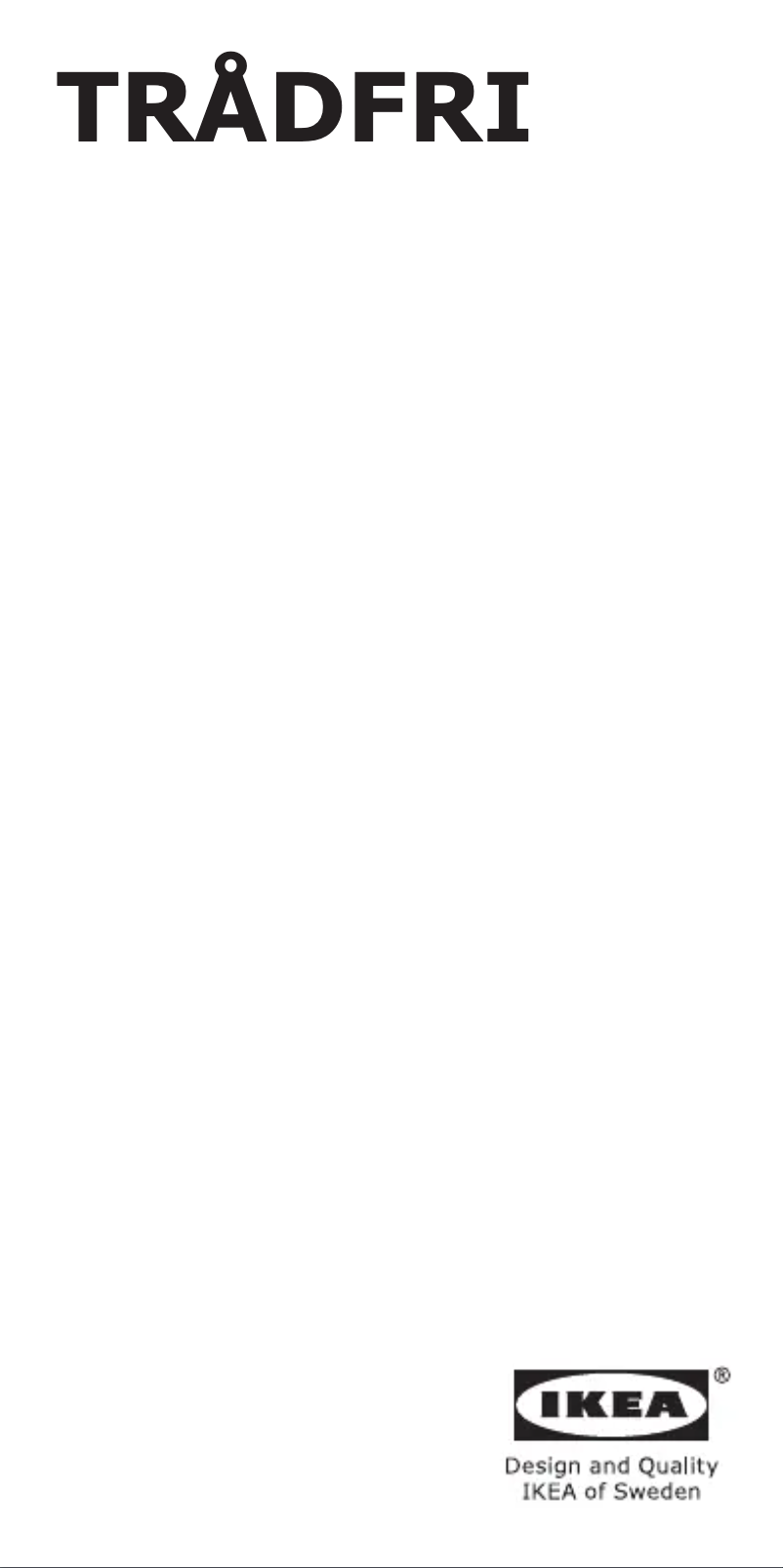 Page 1 de la notice Manuel utilisateur Ikea TRÅDFRI 504.520.75