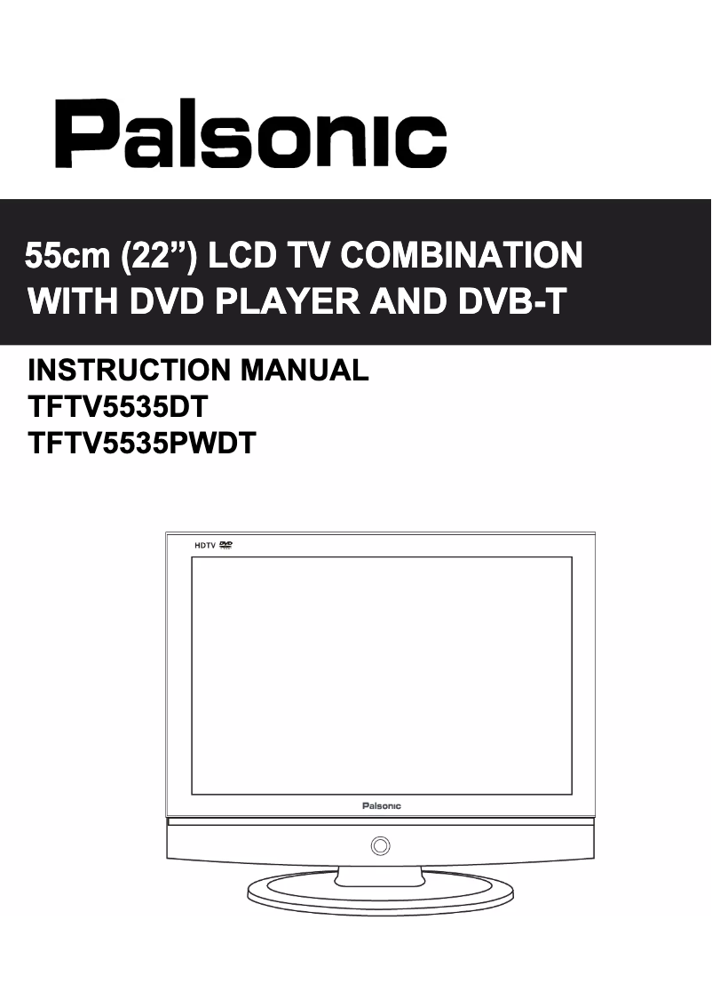 Page 1 de la notice Manuel utilisateur Palsonic TFTV5535PWDT