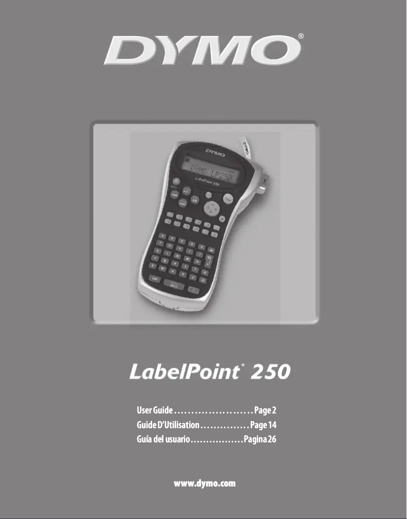 Page 1 de la notice Manuel utilisateur Dymo LabelPoint 250