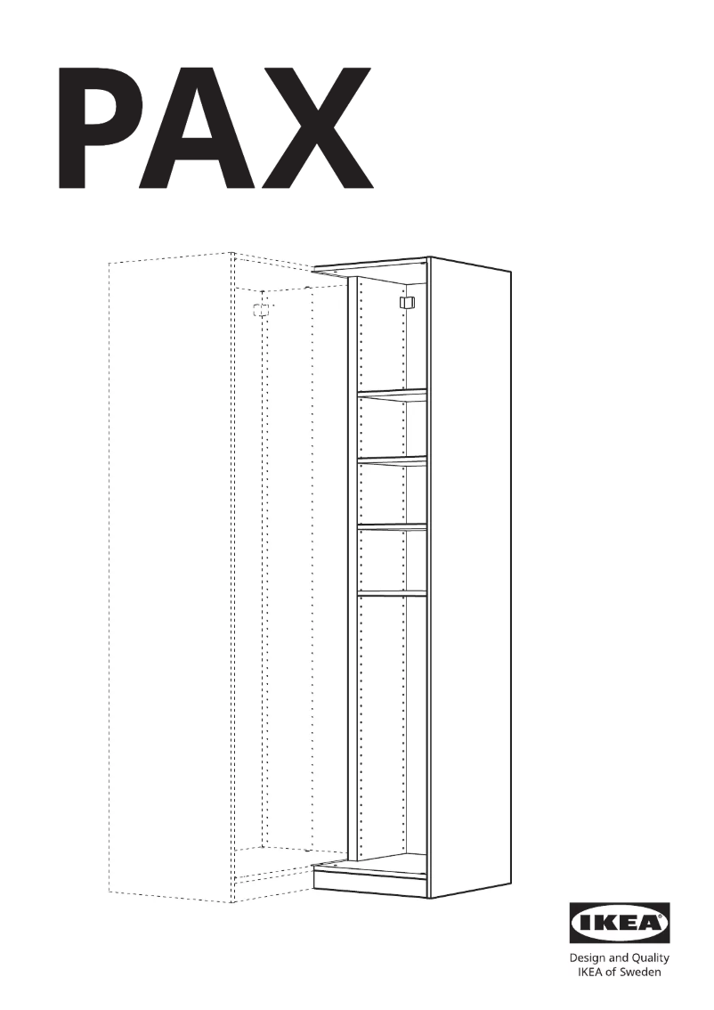Página 1 del manual Instrucciones / montaje Ikea PAX
