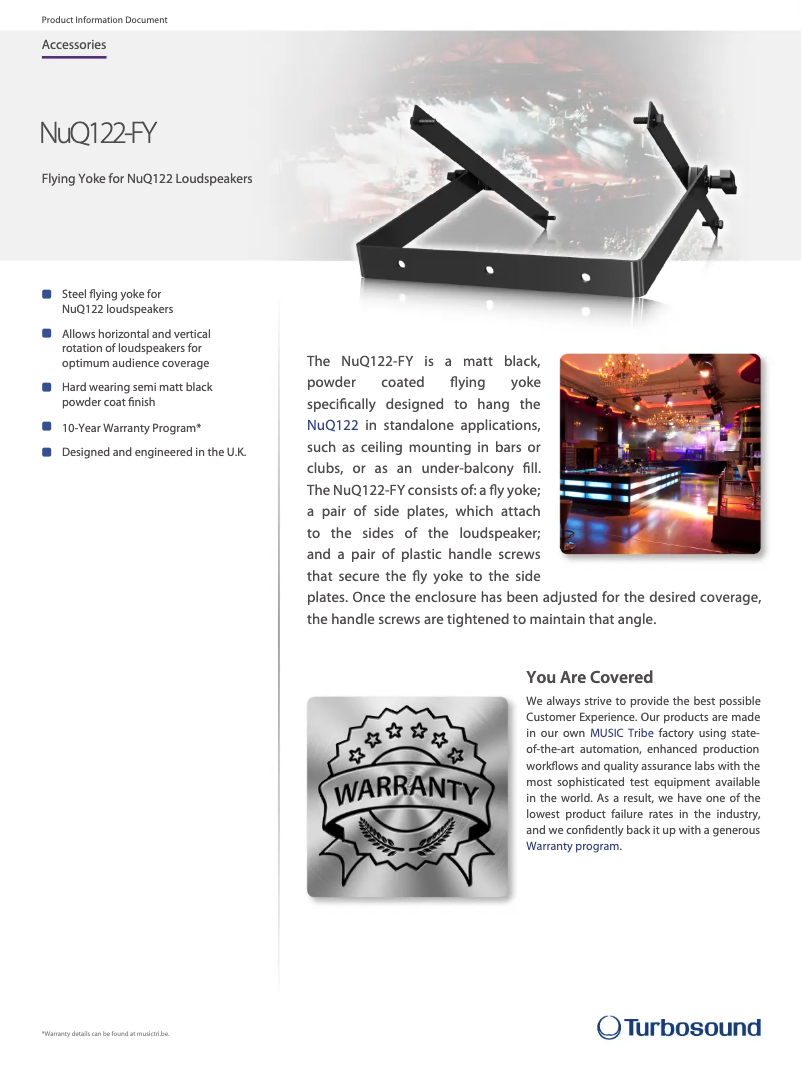 Página 1 del manual Ficha técnica Turbosound NuQ122-FY