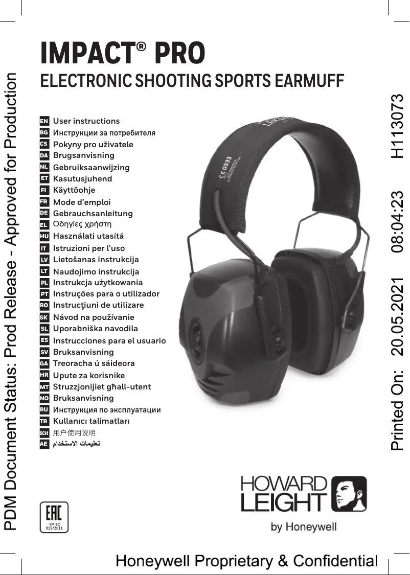 Image de la première page du manuel de l'appareil Impact Pro