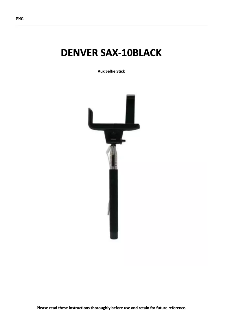 Page n°1 - Manuel utilisateur Denver SAX-10
