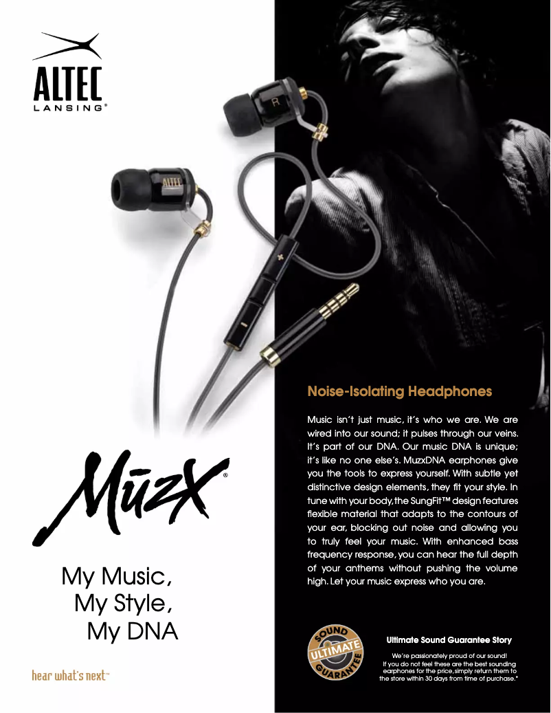 Image de la première page du manuel de l'appareil Muzx Core MZX206