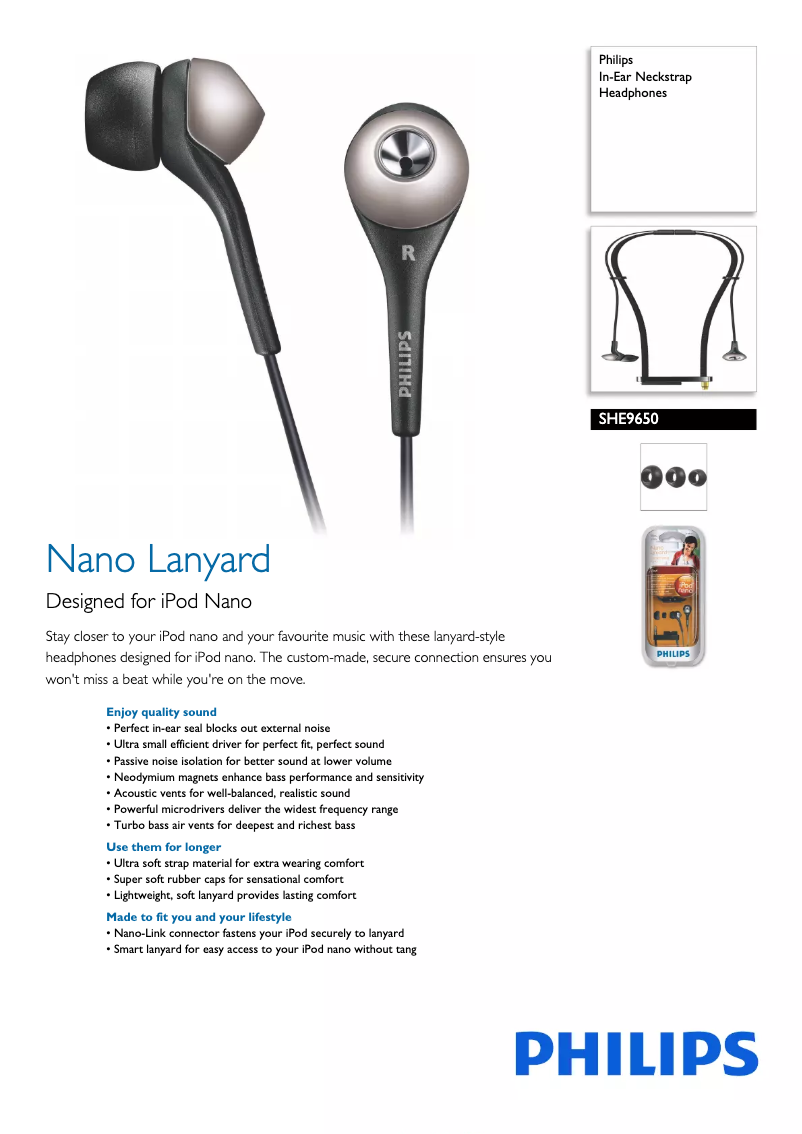 Image de la première page du manuel de l'appareil SHE9650