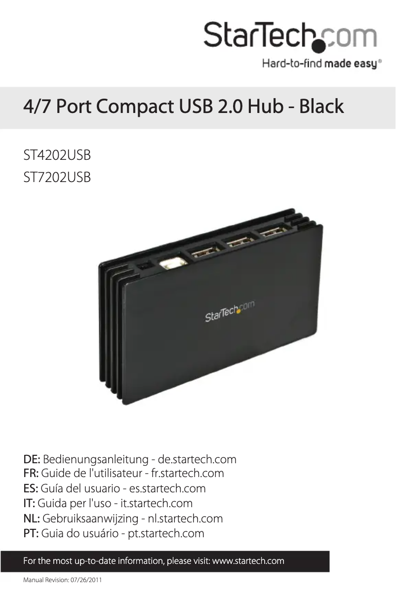 Page n°1 - Manuel utilisateur StarTech.com ST4202USB