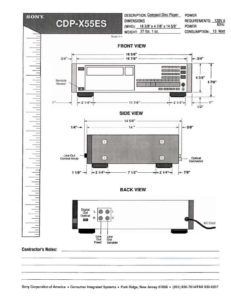 Page 1 de la notice Guide d'installation Sony CDP-X55ES