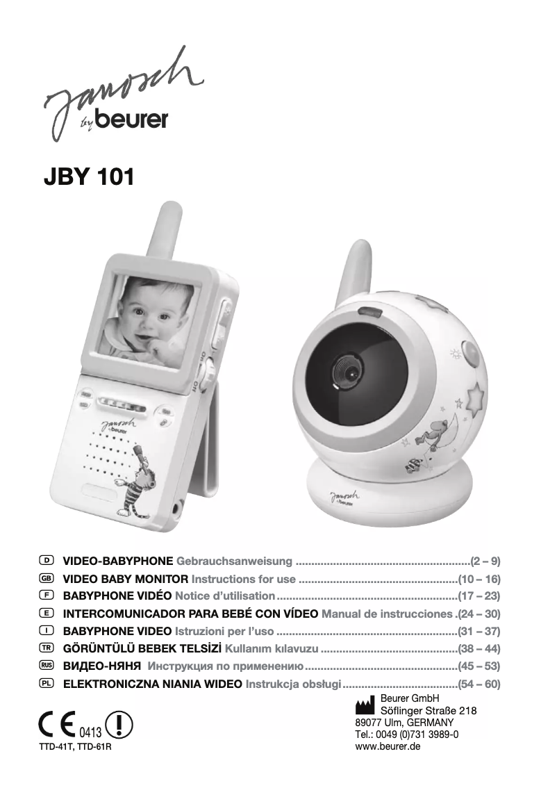 Page n°1 - Manuel utilisateur Beurer JBY 101