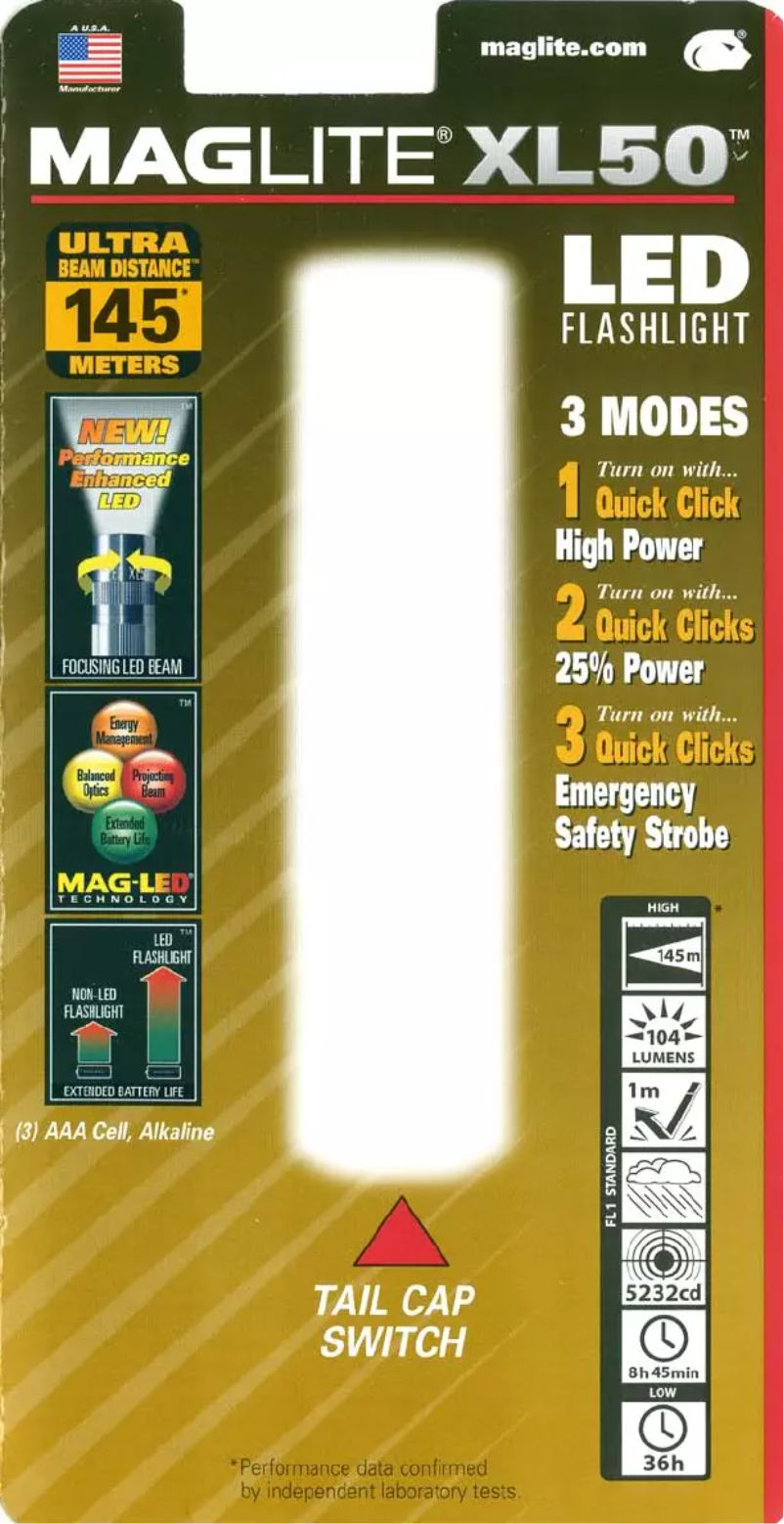 Page n°1 - Manuel utilisateur Maglite XL50