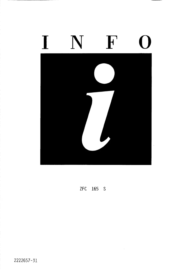 Page n°1 - Manuel utilisateur Zanussi ZFC 165 t