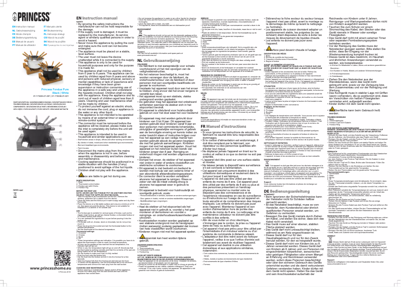 Image de la première page du manuel de l'appareil Fondue Pure