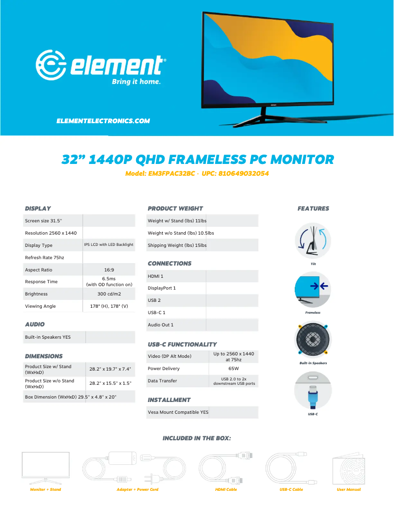 Image de la première page du manuel de l'appareil EM3FPAC32BC