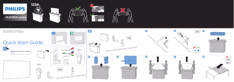 Página 1 del manual Guía de inicio rápido Philips 55OLED854