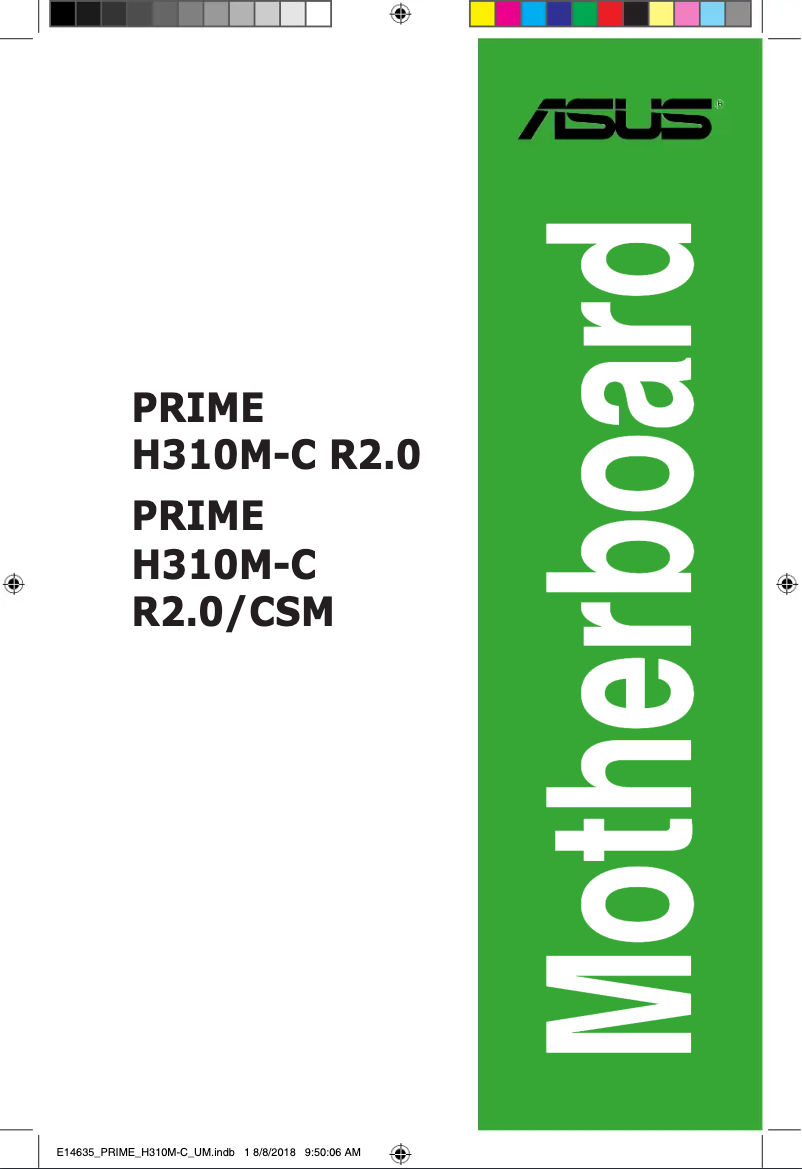 Page 1 de la notice Manuel utilisateur Asus PRIME H310M-CS R2.0