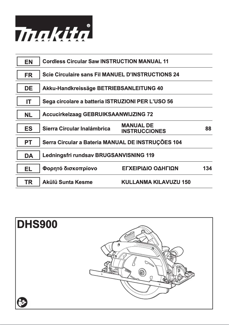 Page 1 de la notice Manuel utilisateur Makita DHS900PT2U