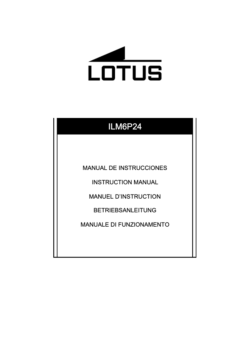Page n°1 - Manuel utilisateur Lotus 18427