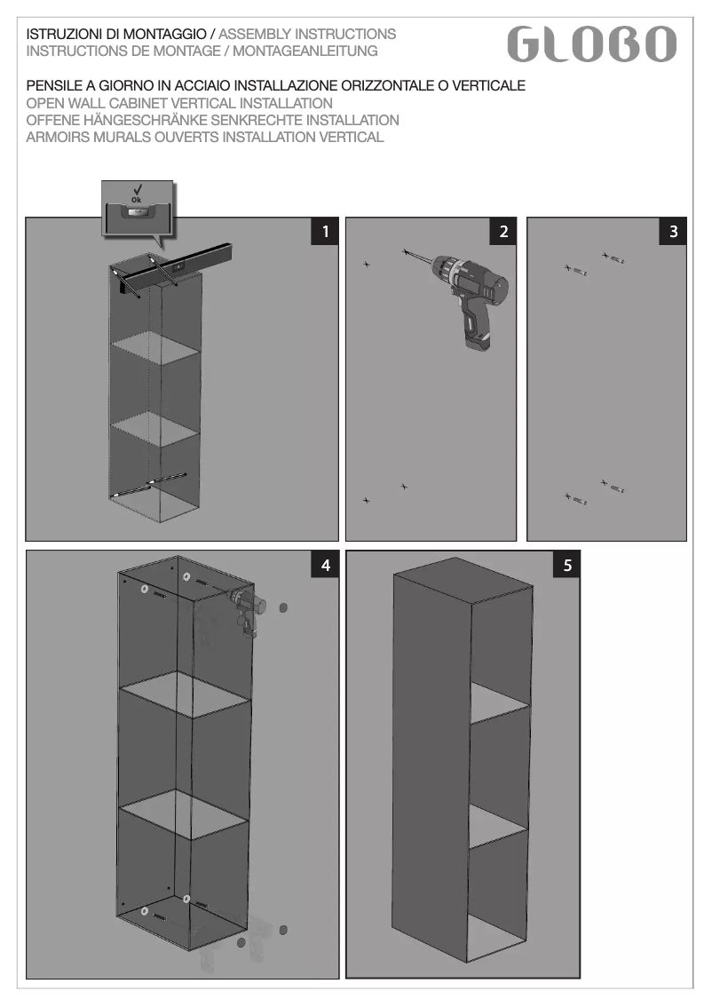 Page n°1 - Manuel utilisateur Globo E1570BO