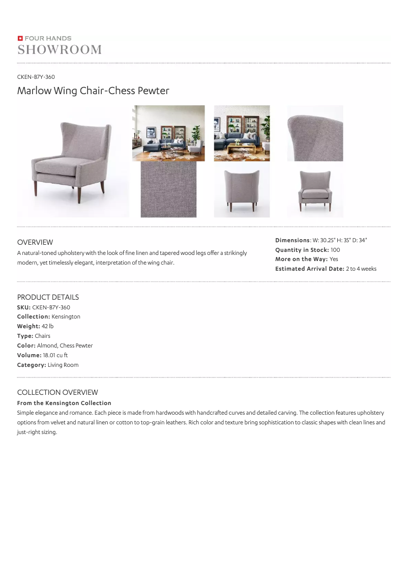 Page 1 de la notice Manuel utilisateur Four Hands CKEN-B7Y-360