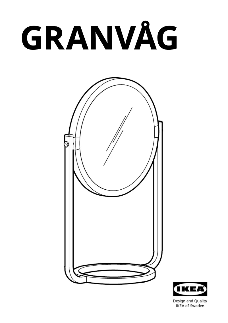 Página 1 del manual Manual de usuario Ikea GRANVÅG 005.109.97