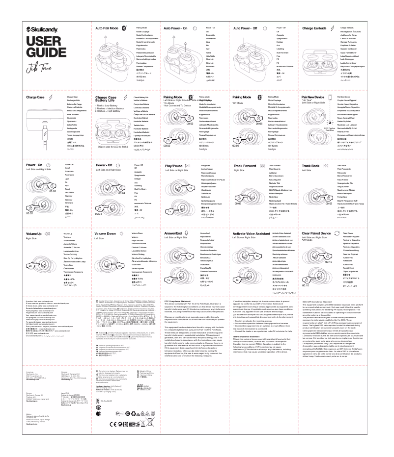 Page n°1 - Manuel utilisateur Skullcandy Jib