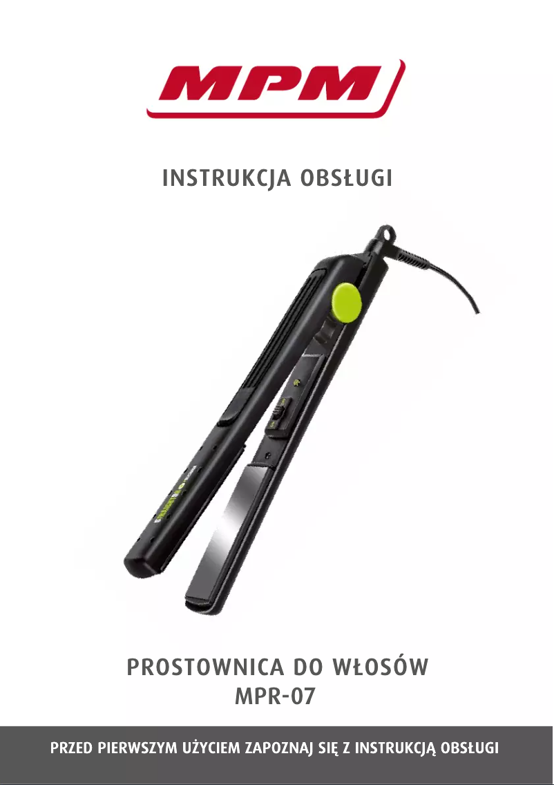 Page 1 de la notice Manuel utilisateur MPM MPR-07