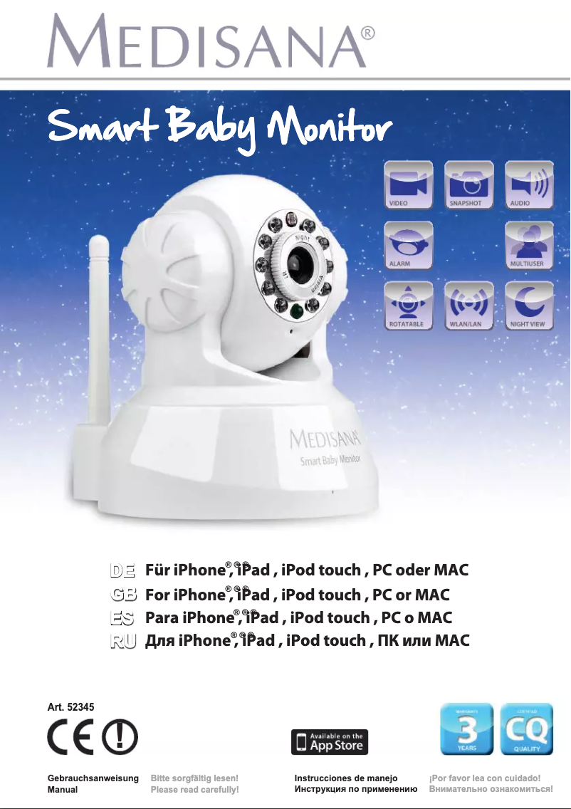 Image de la première page du manuel de l'appareil Smart Baby Monitor