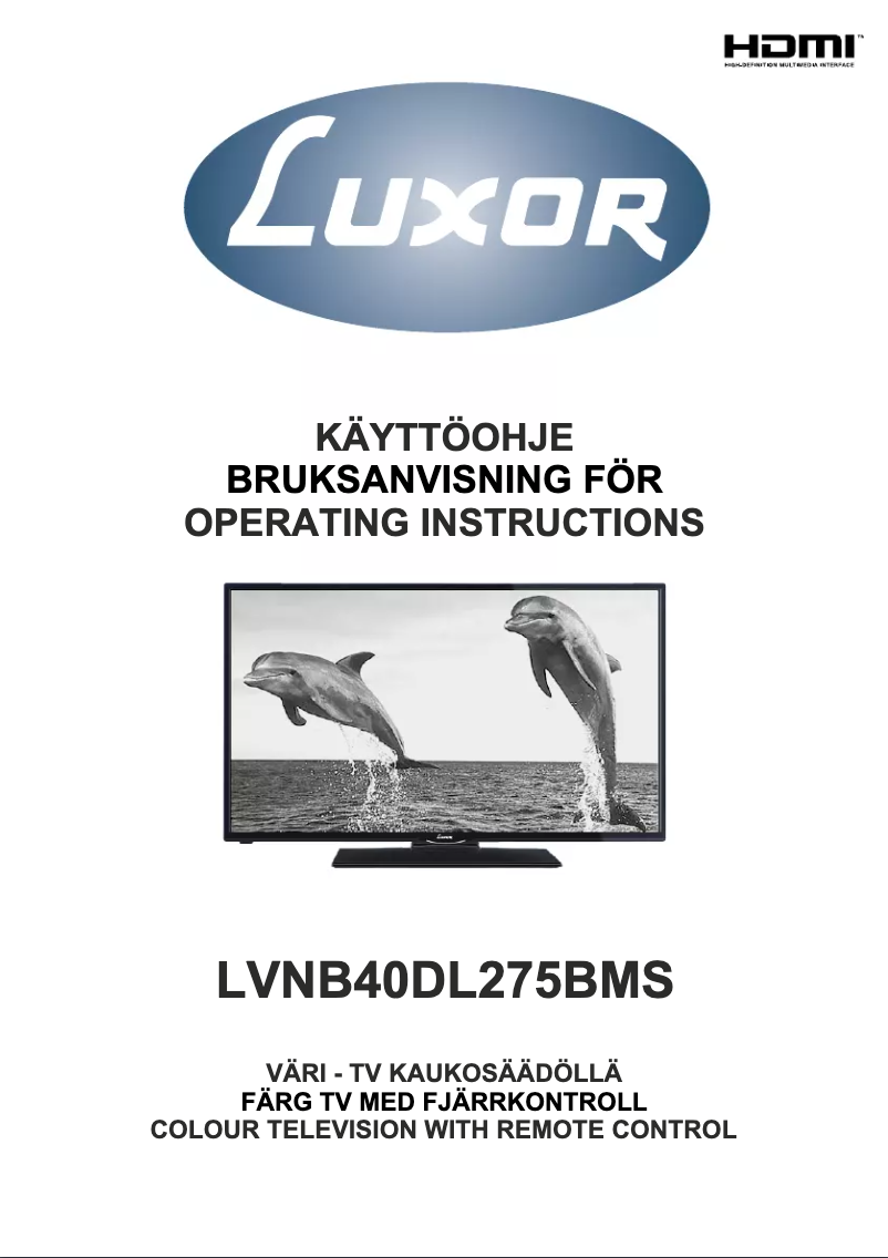 Página 1 del manual Manual de usuario Luxor LVNB40DL275BMS