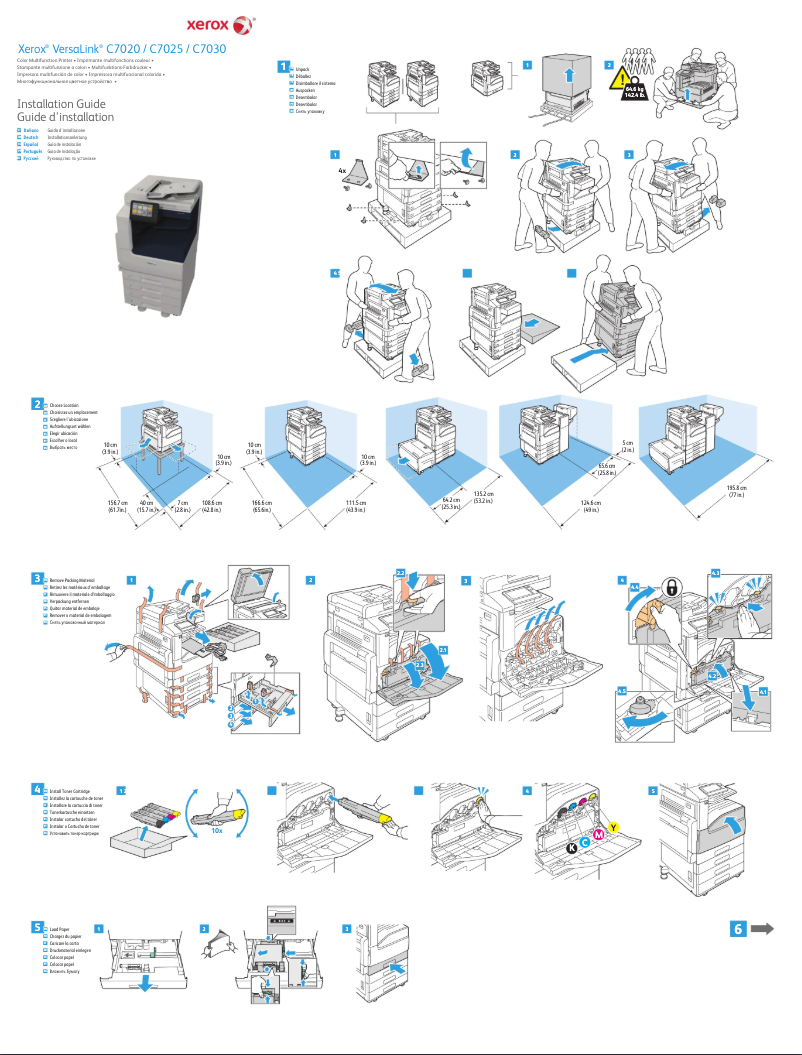 Page n°1 - Guide d'installation Xerox VersaLink C7030