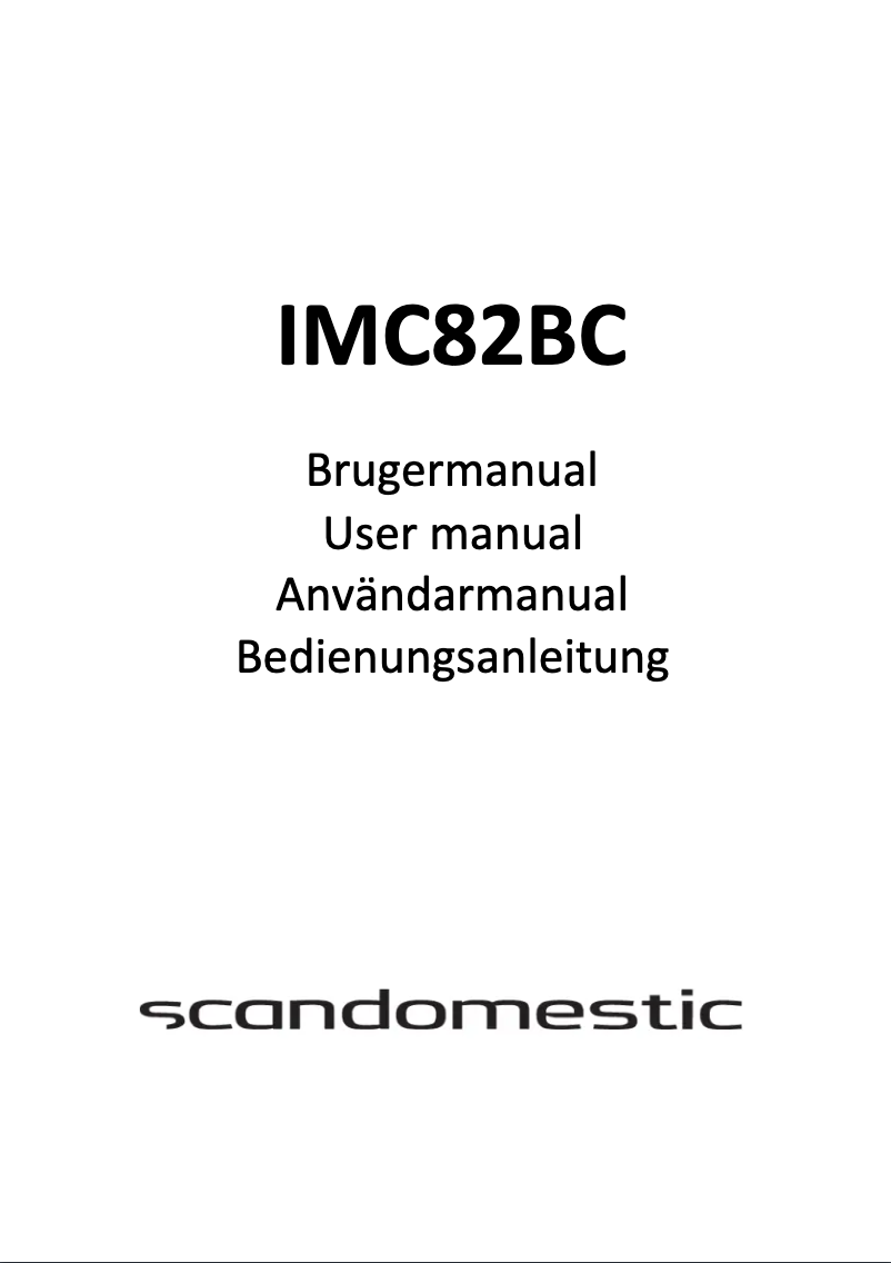 Page 1 de la notice Manuel utilisateur Scandomestic IMC82BC