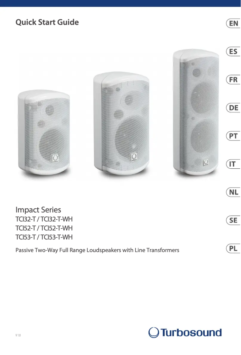 Page n°1 - Guide de démarrage rapide Turbosound Impact TCI32-T