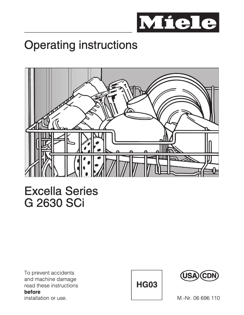 Image de la première page du manuel de l'appareil G 2630 SCi