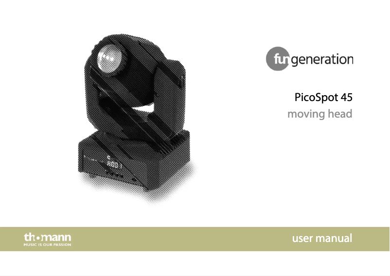 Page 1 de la notice Manuel utilisateur Fun Generation PicoSpot 45