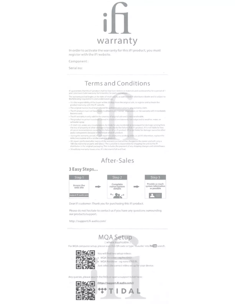 Page 1 de la notice Manuel utilisateur iFi Audio Pro iRack