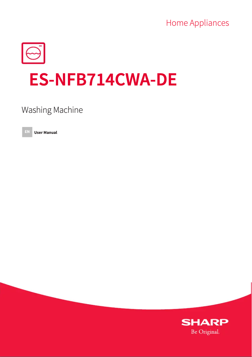Page 1 de la notice Manuel utilisateur Sharp ES-NFB714CWA-DE