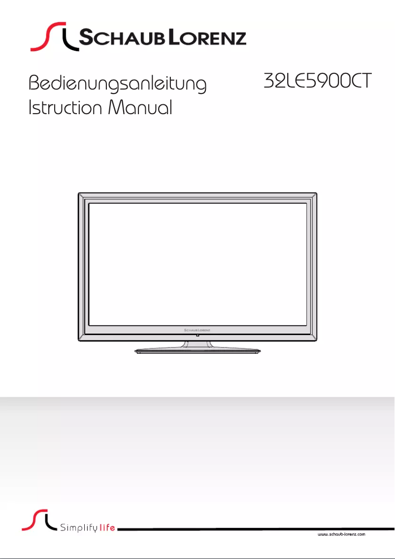 Image de la première page du manuel de l'appareil 32LE-5900CT