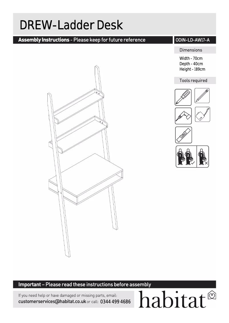 Page n°1 - Manuel utilisateur Habitat Drew