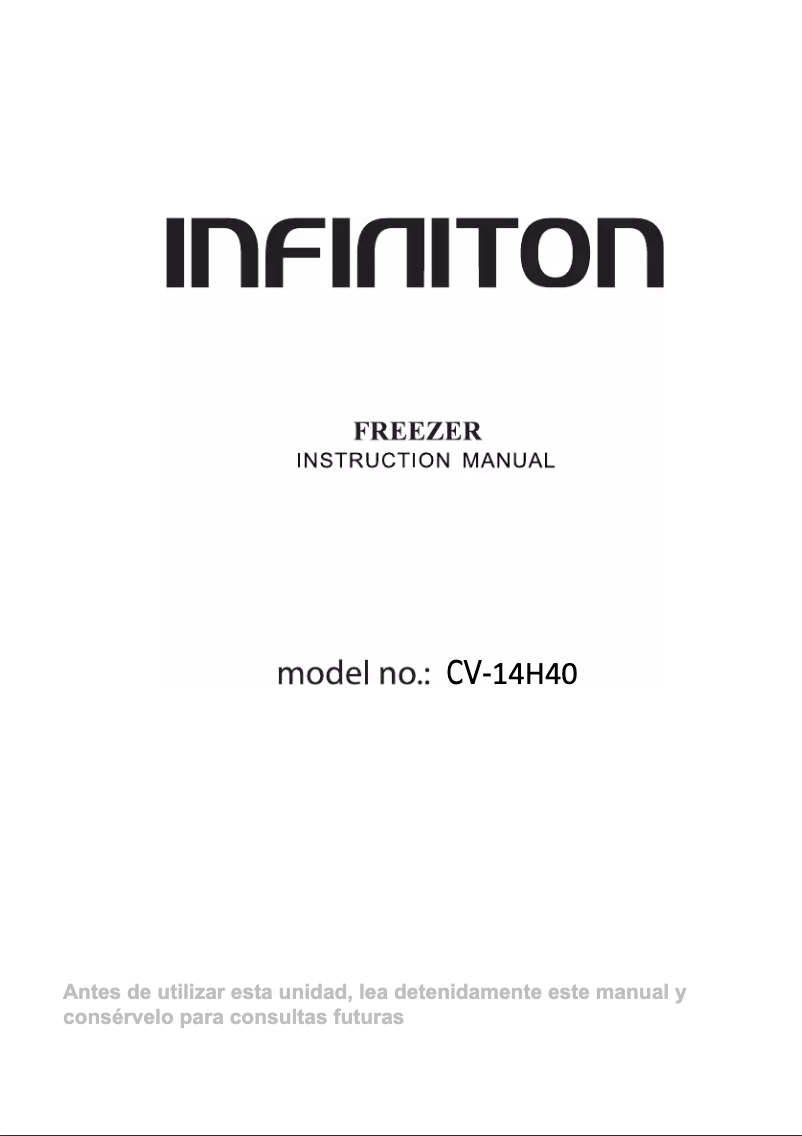 Page n°1 - Manuel utilisateur Infiniton CV-14H40