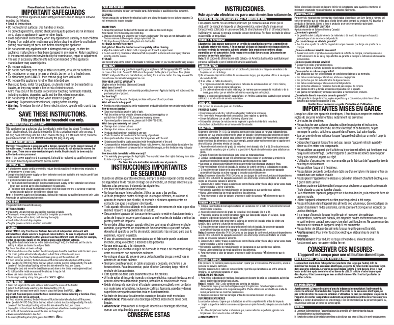 Page n°1 - Manuel utilisateur Black & Decker T2101BD