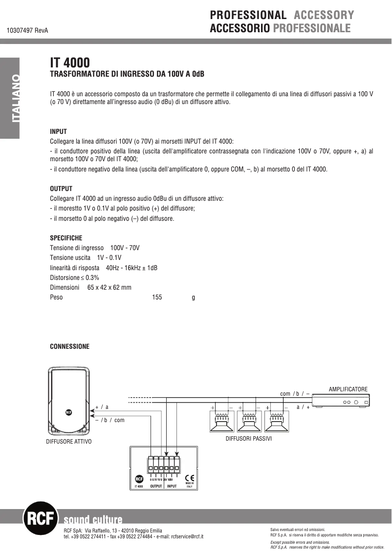 Image de la première page du manuel de l'appareil IT 4000