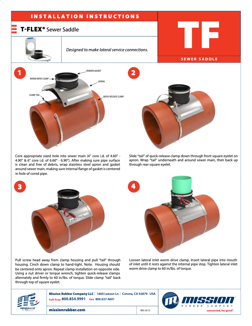 Page 1 de la notice Manuel utilisateur Mission TF-600