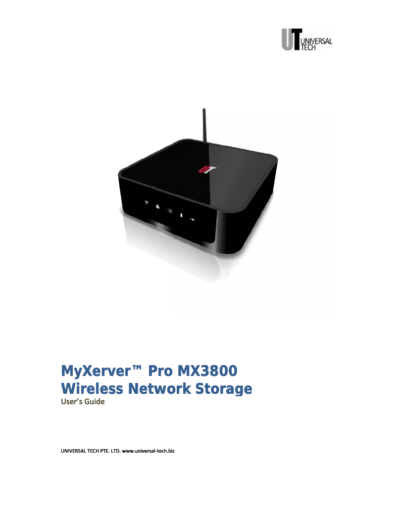 Image de la première page du manuel de l'appareil MyXerver Pro MX3800