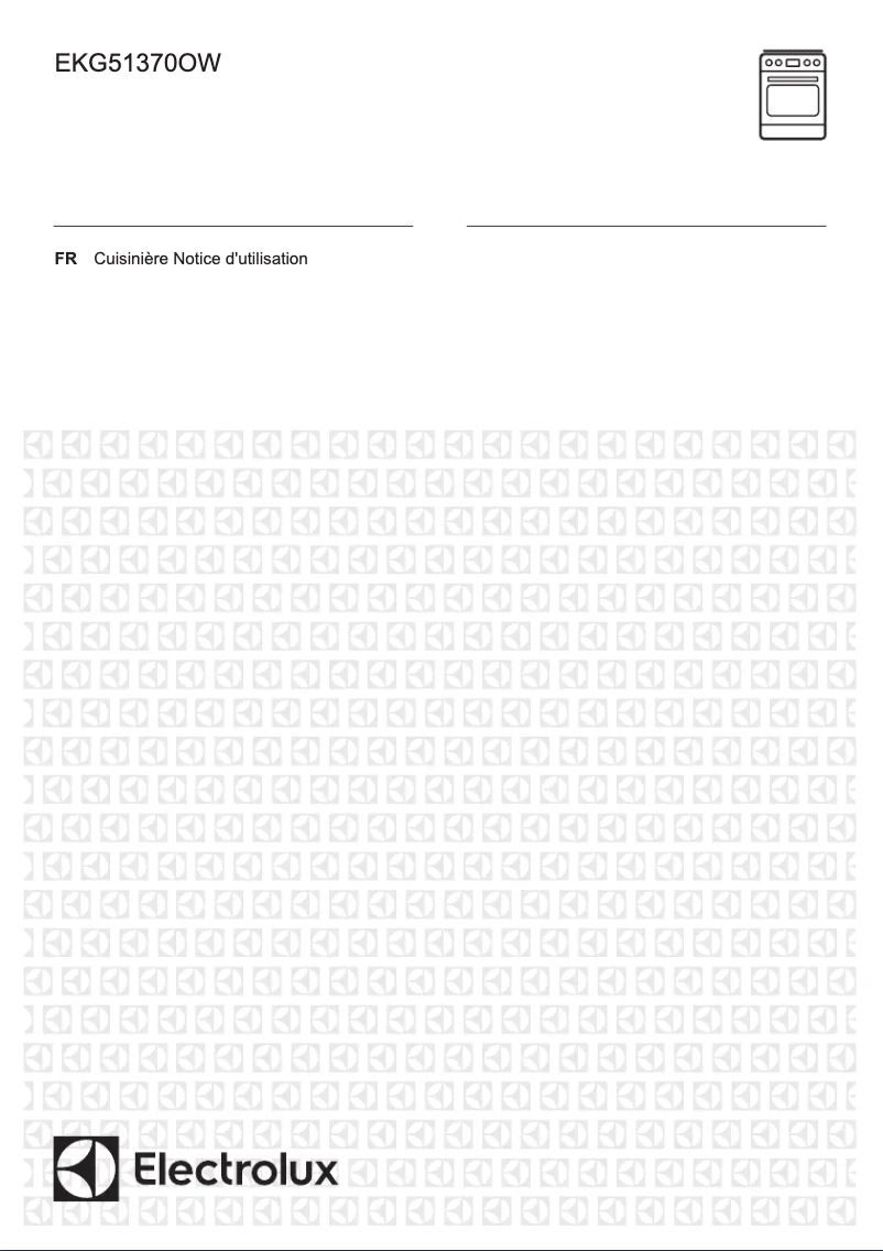 Page 1 de la notice Manuel utilisateur Electrolux EKG51370OW