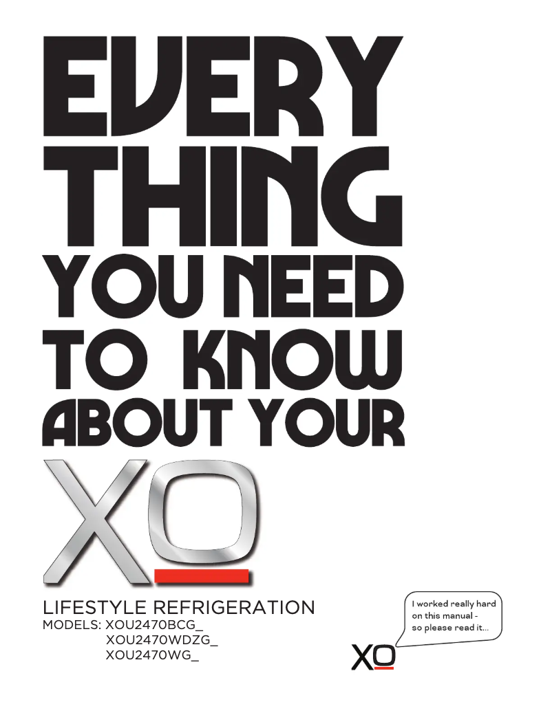 Page n°1 - Manuel utilisateur XO XOU2470BCGS