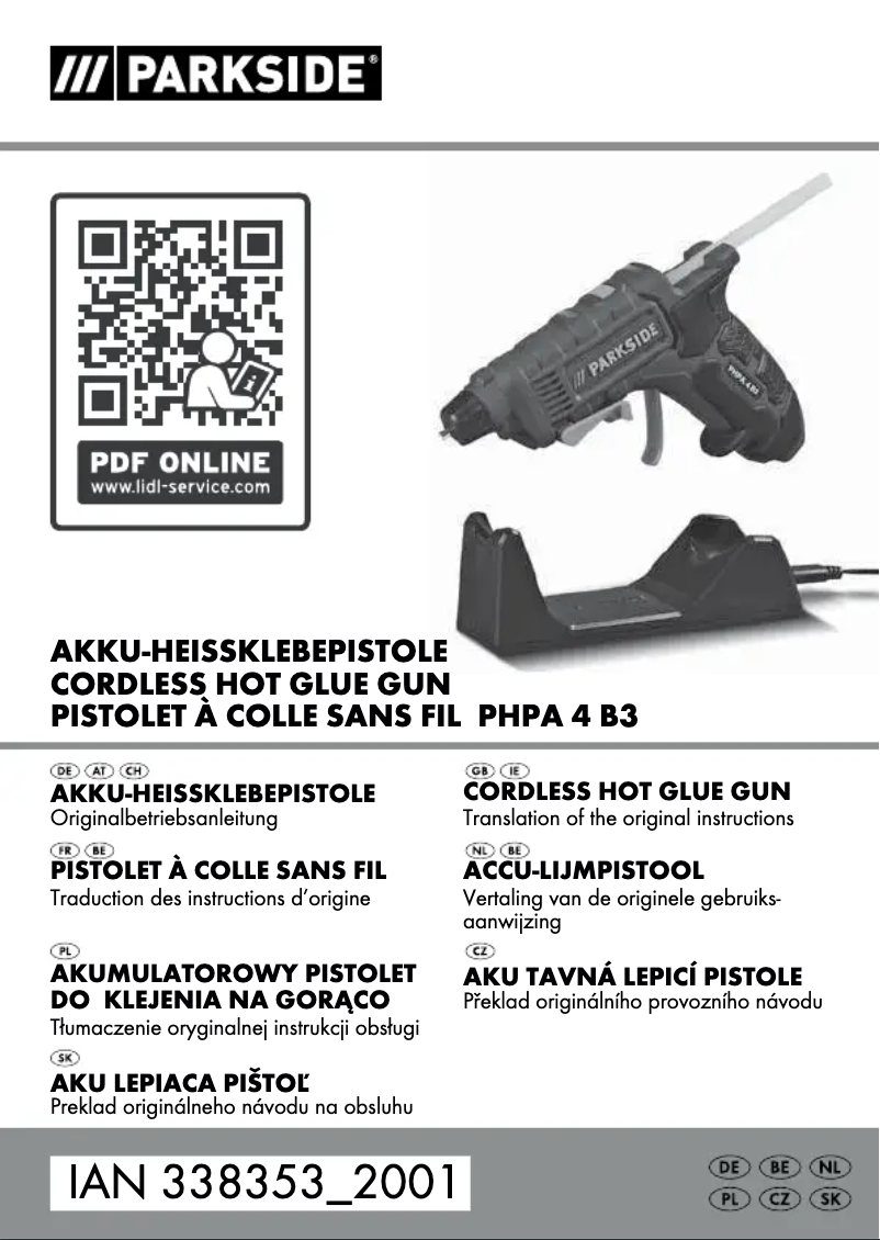 Image de la première page du manuel de l'appareil PHPA 4 B3