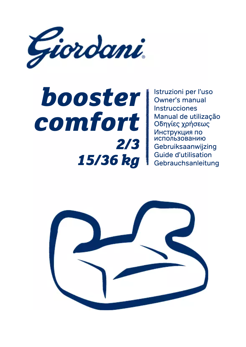 Page 1 de la notice Manuel utilisateur Giordani Booster Comfort