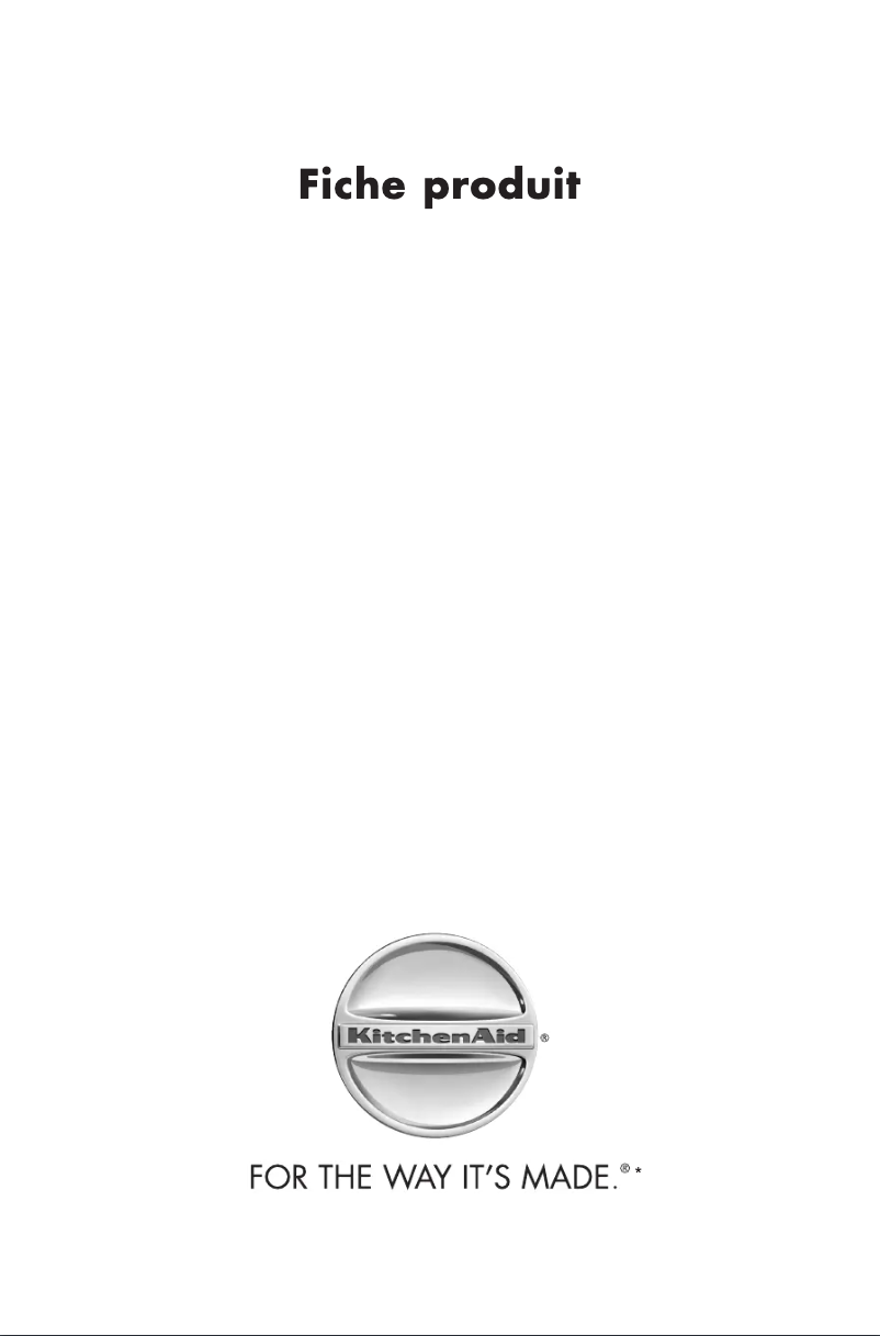 Page 1 de la notice Manuel utilisateur KitchenAid KRSM 9055