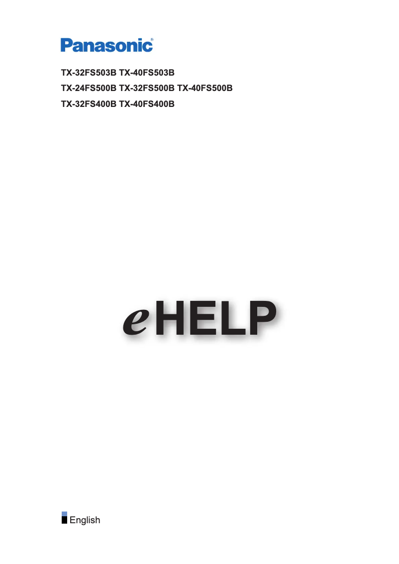 Page 1 de la notice Manuel utilisateur Panasonic TX-32FS500B