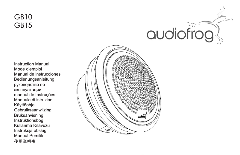 Page n°1 - Manuel utilisateur Audiofrog GB10