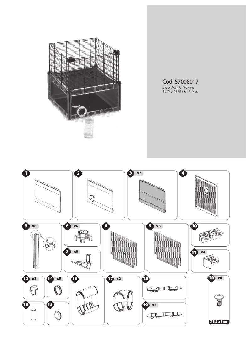 Page n°1 - Manuel utilisateur Ferplast Multipla Hamster Roof Extension