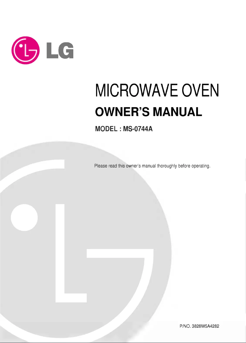 Page n°1 - Manuel utilisateur LG MS0744A